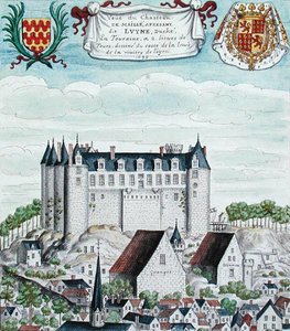 Vue du Château de Maillé en Touraine - French School