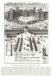 Vue du Château de Meudon en 1700 - French School