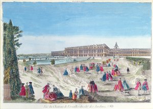 Vue du Château de Versailles depuis le jardin - French School