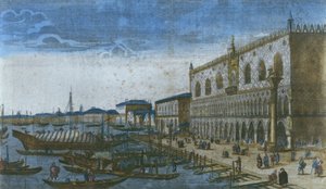 Vue du Palais des Doges et du Grand Canal, Venise, Italie - French School