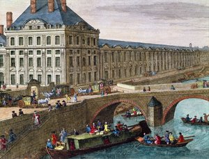 Vue de la Seine au Port Royal (détail) - French School
