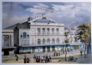 Vue du Théâtre de la Gaîté à Paris - French School