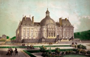 Vue du château de Vaux-le-Vicomte à Maincy (Seine-et-Marne), construit vers 1658 - French School