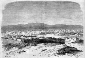 Vue de la ville de Damas, Syrie - French School