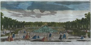 Vue du jardin devant le Grand Canal vu de la fontaine de Latone, Versailles, France - French School