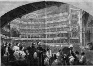 Vue de la salle du Théâtre Impérial à Moscou, Russie