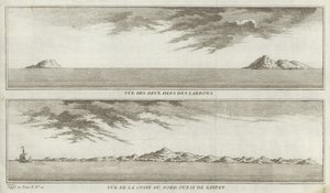 Vues des îles Mariannes et de la côte nord-ouest de Saipan - French School