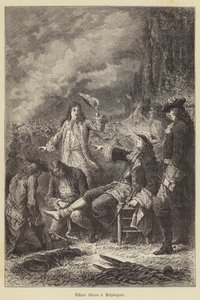 Villars blessé à Malplaquet (gravure) - French School