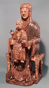 Vierge et Enfant (bois) - French School