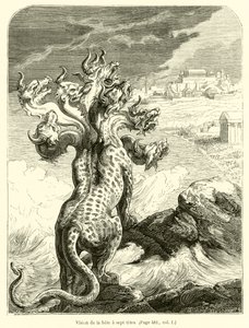 Vision de la bête à sept têtes - French School