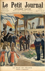 Visite du tsar Nicolas II de Russie en France Première page du journal «Le Petit Journal» du 29 septembre 1901 (gravure)
