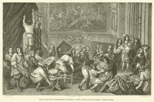 Visite de Louis XIV à la manufacture des Gobelins, en 1677 - French School