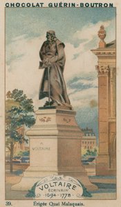 Voltaire, Écrivain, 1694-1778, Érigée Quai Malaquais - French School
