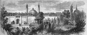 Vue de la prison de la Santé à Paris, rue de la Santé - French School