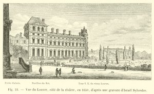 Vue du Louvre, côté de la rivière, en 1650, d