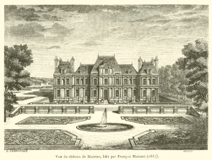 Vue du château de Maisons, bâti par François Mansart - French School