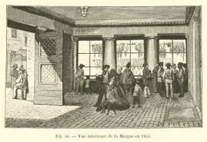 Vue intérieure de la Morgue en 1855