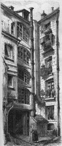 Vue intérieure de la cour de la maison située au 18, rue d