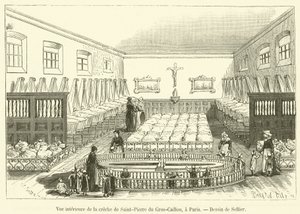 Vue intérieure de la crèche de Saint-Pierre du Gros-Caillou, à Paris - French School