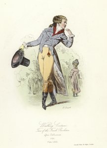 Costume de marche, époque de la Révolution française - French School