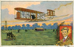 Wilbur Wright effectuant un vol au Camp d