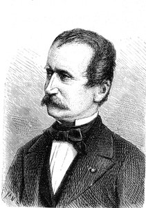 Wilhelm ENGERTH (1814-1884), ingénieur autrichien, concepteur de la première locomotive de montagne. Gravure 1867