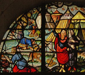 Fenêtre Charnier-10 représentant la manne du ciel