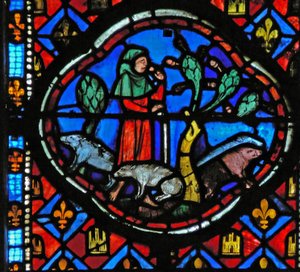 Fenêtre Ew-L représentant une scène de l