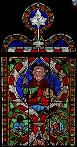 Fenêtre N-chapA représentant le Christ - French School