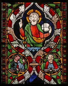 Fenêtre N-chapA représentant le Christ - French School