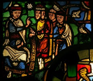 Trésor de la fenêtre - Les mages avec Hérode - French School