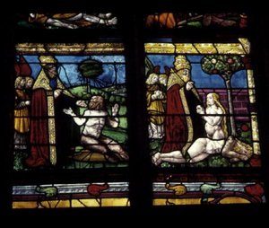 Vitrail représentant la Création d