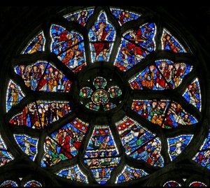 Fenêtre n°3 représentant le Jugement dernier (rosace - intérieur) - French School