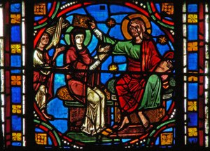 Fenêtre s2-C représentant le Couronnement de la Vierge (moderne)