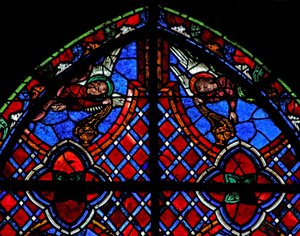 Fenêtre w01 représentant des anges - French School