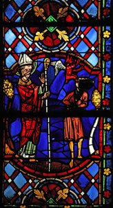 Fenêtre w08 représentant Saint Martin exorcise un démon - French School