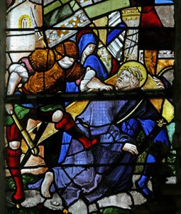 Fenêtre w0 représentant la Via Crucis