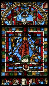 Fenêtre w0 représentant la crucifixion de Saint Pierre