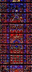 Fenêtre w105 représentant la cathédrale d