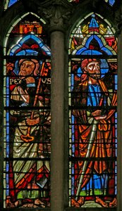 Fenêtre w106 représentant Saint Pierre et Saint Paul (XIXe siècle) - French School