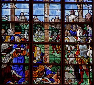 Fenêtre w11 représentant la Crucifixion (détail)