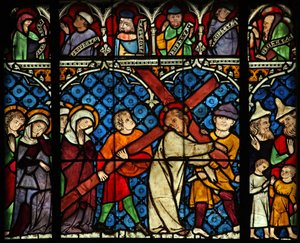 Fenêtre w12 représentant la Via Crucis