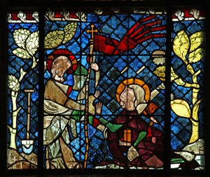 Fenêtre w14 représentant une scène de Résurrection : Noli Me Tangere - French School