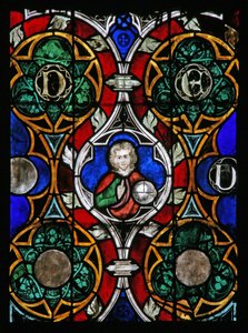 Fenêtre w17 représentant le Christ bénissant - French School