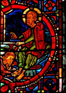 Une scène de la vie de Sainte Marie-Madeleine - la sainte lavant les pieds du Christ - French School