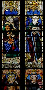 Vitrail w1 représentant Saint Pierre et Saint Paul - French School