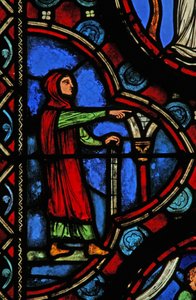 Fenêtre w1 représentant une scène de la vie de Saint Martin