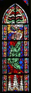 Fenêtre w200 représentant le Couronnement de la Vierge - French School