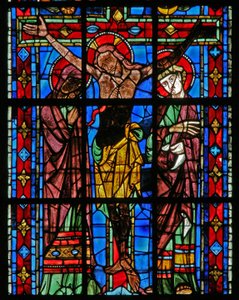 Fenêtre w200 représentant la Crucifixion - French School