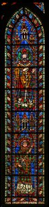 Fenêtre w201 représentant Saint Vincent et Urbain I - French School